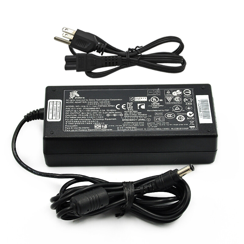 شاحن طابعة باركود زيبرا Zebra Printer 24V 2.5A AC Adapter